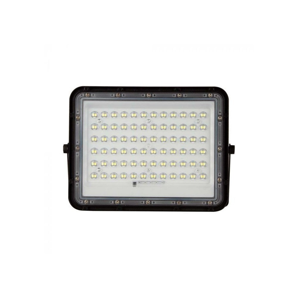 V-Tac 120W Solcelle projektør LED - Sort, inkl. solcelle, fjernbetjening, batteri, IP65