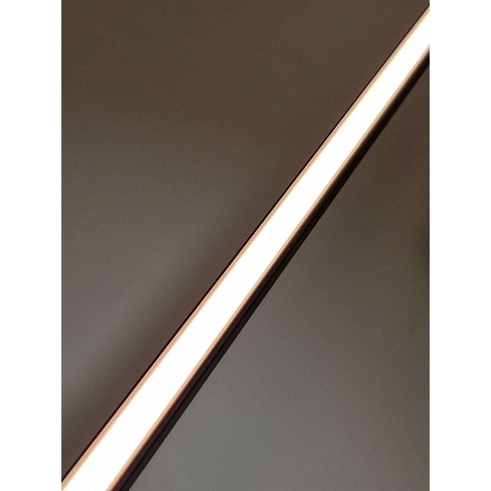 Profilsæt til akustikpanel med 10W COB LED strip - Enkeltfarvet LED strip, sort cover og endestykker, 1150lm