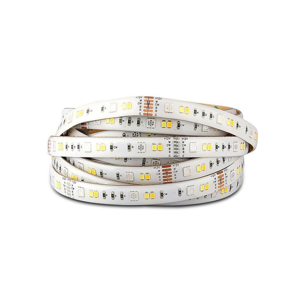 V-Tac 4W/m RGB+CCT LED strip sæt - 5m, 60 LED pr. meter, IP65