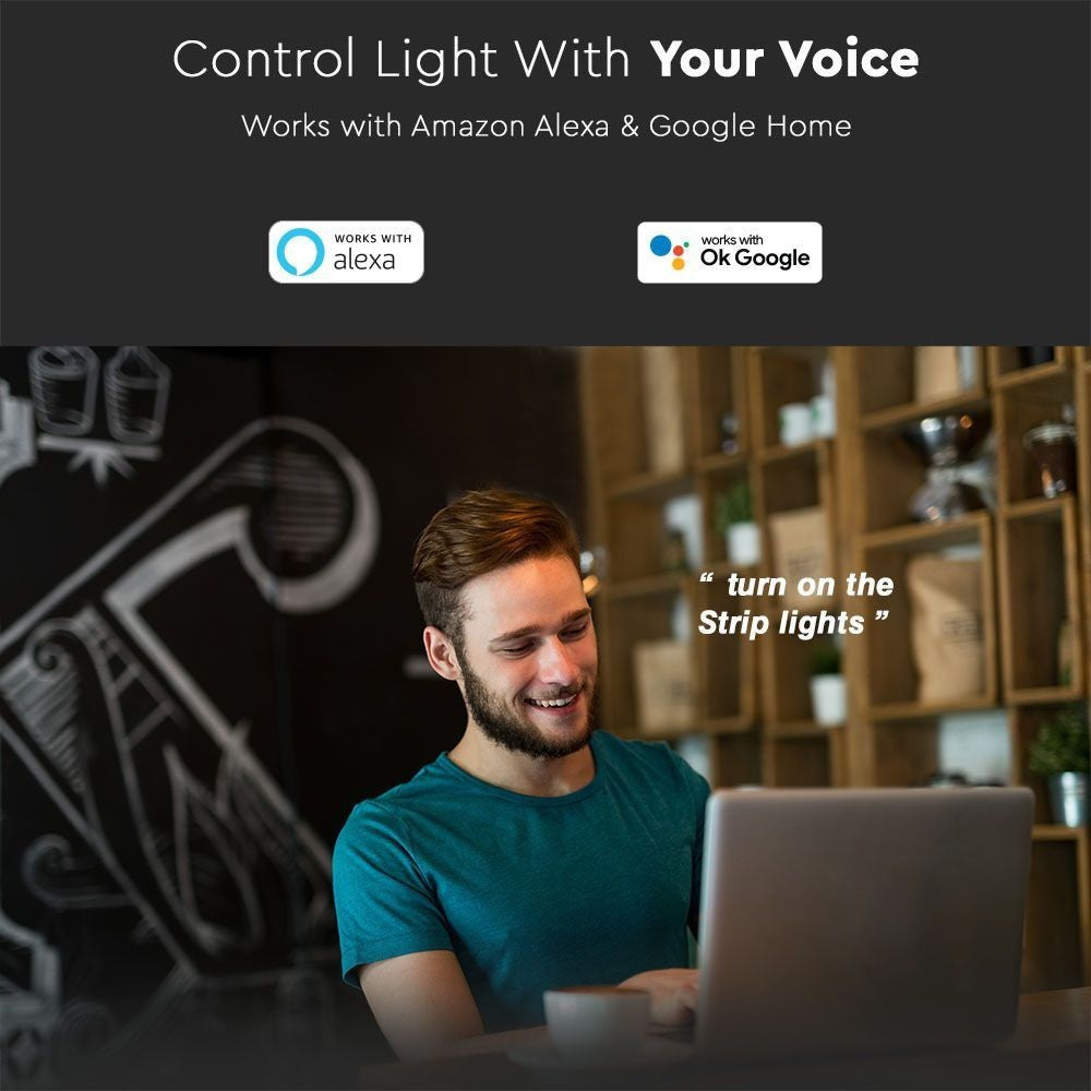 V-Tac 4W/m RGB+CCT LED strip sæt - 5m, 60 LED pr. meter, IP65