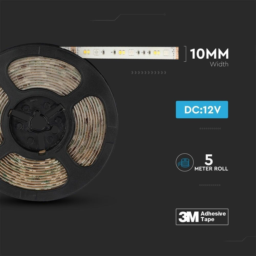 V-Tac 4W/m RGB+CCT LED strip sæt - 5m, 60 LED pr. meter, IP65