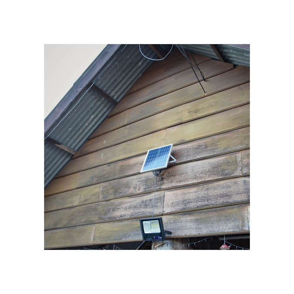 V-Tac 40W Solcelle Projektør LED - Sort, inkl. solcelle, fjernbetjening, IP65