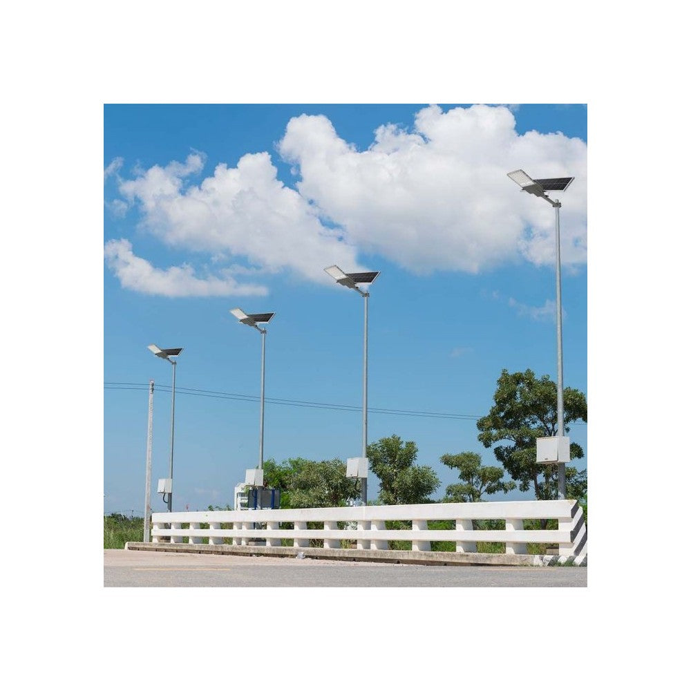V-Tac Solcelle gadelampe LED - Inkl. fjernbetjening, IP65 - 60W, 3000lm, RA80