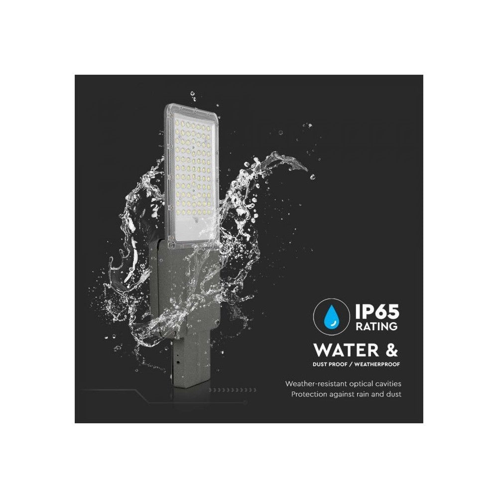 V-Tac Solcelle gadelampe LED - Inkl. fjernbetjening, IP65 - 60W, 3000lm, RA80