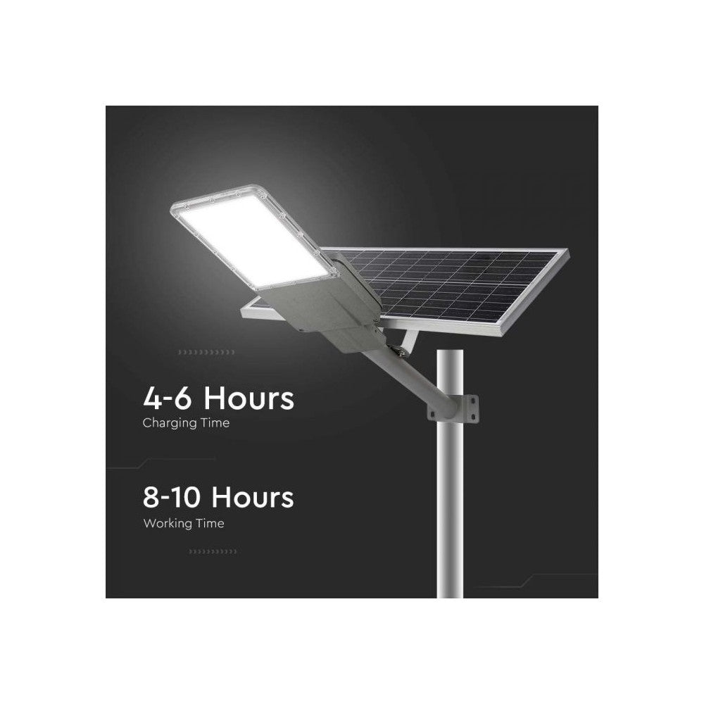 V-Tac Solcelle gadelampe LED - Inkl. fjernbetjening, IP65 - 60W, 3000lm, RA80