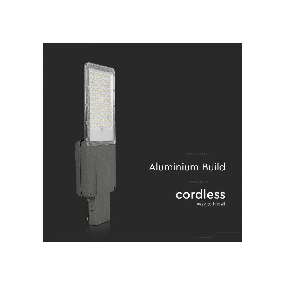 V-Tac Solcelle gadelampe LED - Inkl. fjernbetjening, IP65 - 60W, 3000lm, RA80