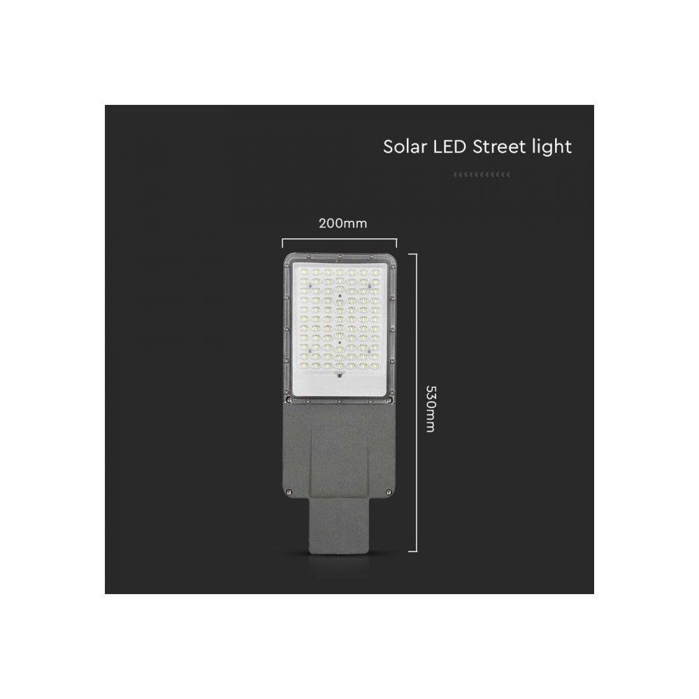 V-Tac Solcelle gadelampe LED - Inkl. fjernbetjening, IP65 - 60W, 3000lm, RA80