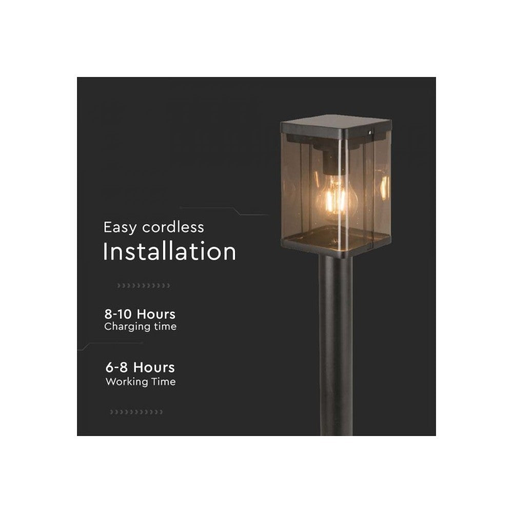 V-Tac 2.5W Solcelle Havelampe LED - Sensor, IP54, 150lm, RA80