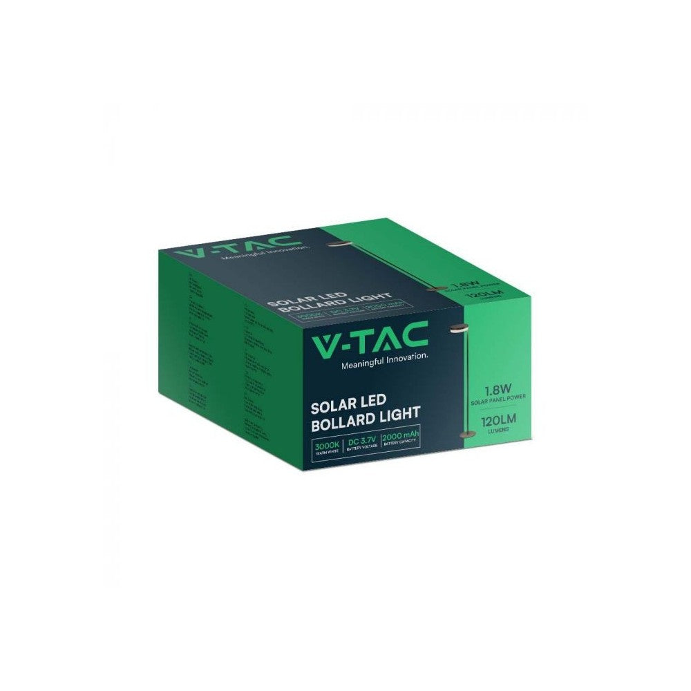 V-Tac 2W Solcelle Havelampe LED med Sensor - Ø27 cm, IP54, 120lm, RA80, 3 års producentgaranti