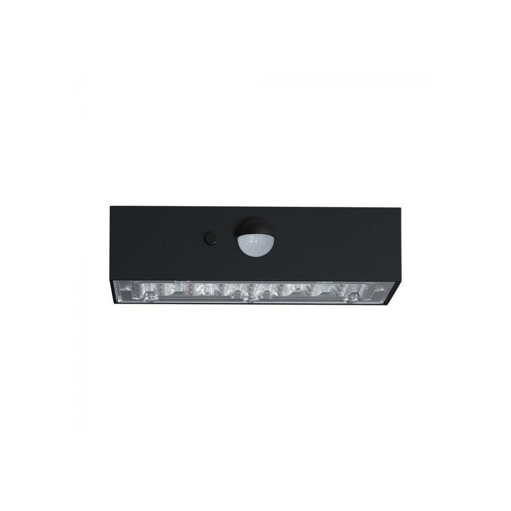 V-Tac 3W Solcelle Væglampe LED - Sort, Med Sensor, Vandtæt IP65