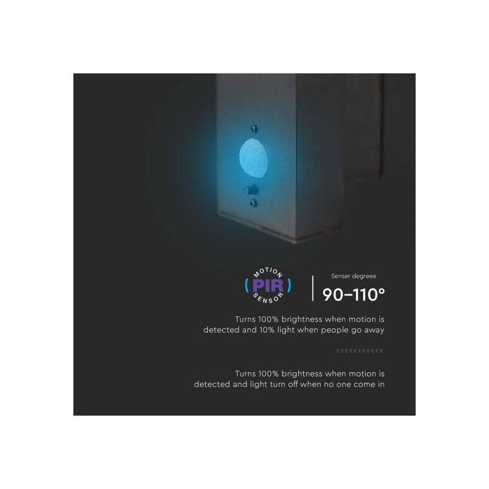 V-Tac Solcelle Væglampe LED med Sensor - 5.5W, IP54