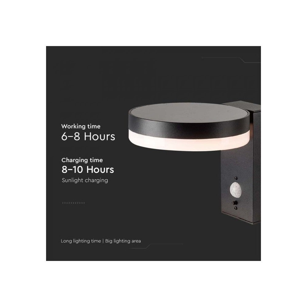 V-Tac Solcelle Væglampe LED med Sensor - 5.5W, IP54