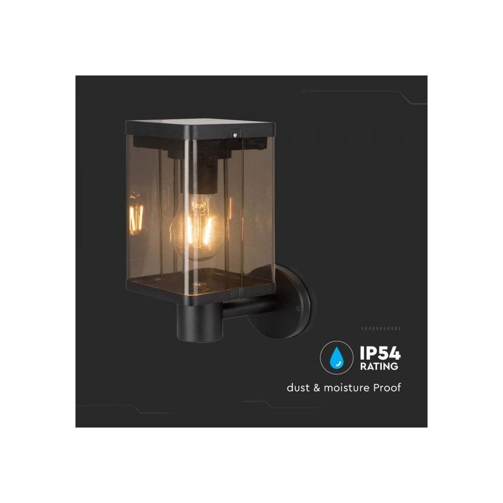 V-Tac 2.5W Solcelle væglampe LED - Sort, sensor, IP54, 150lm