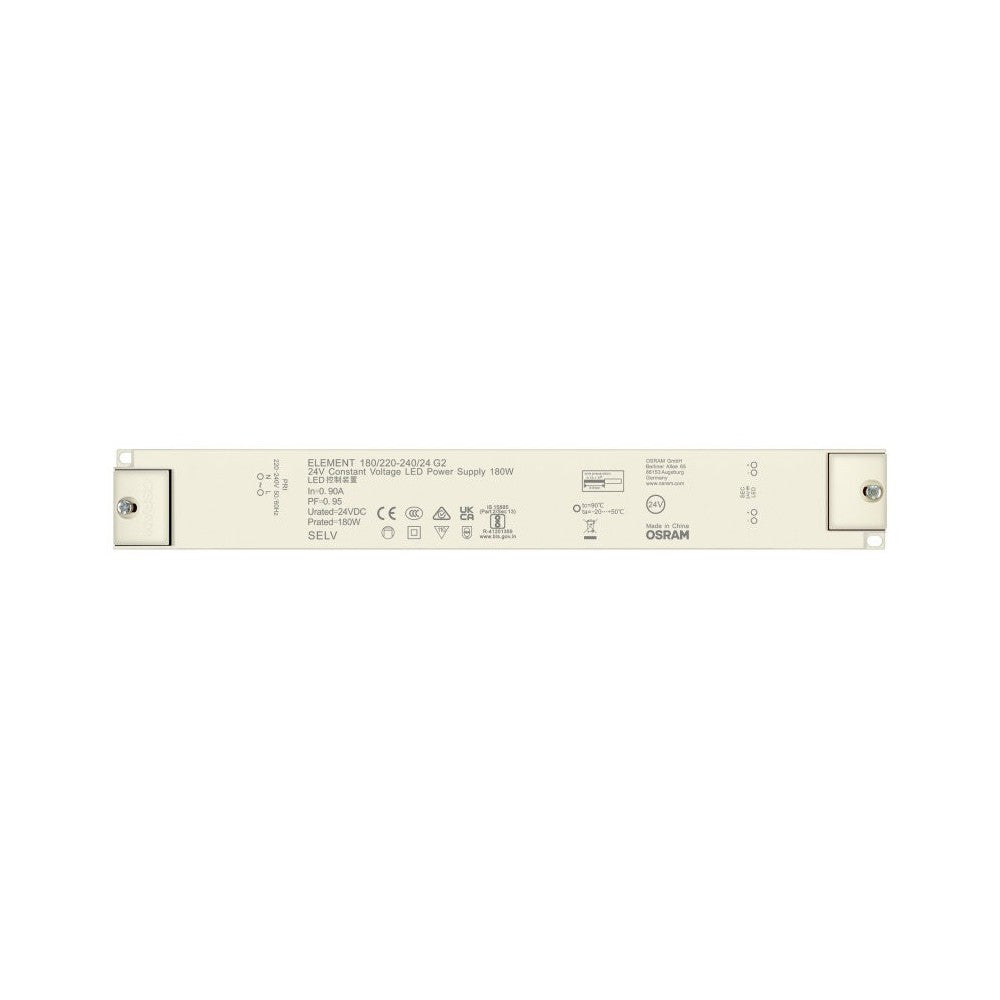 Osram 180W Strømforsyning - 24V DC, 7,5A, IP20 indendørs, Input: 230V, Output: 24V