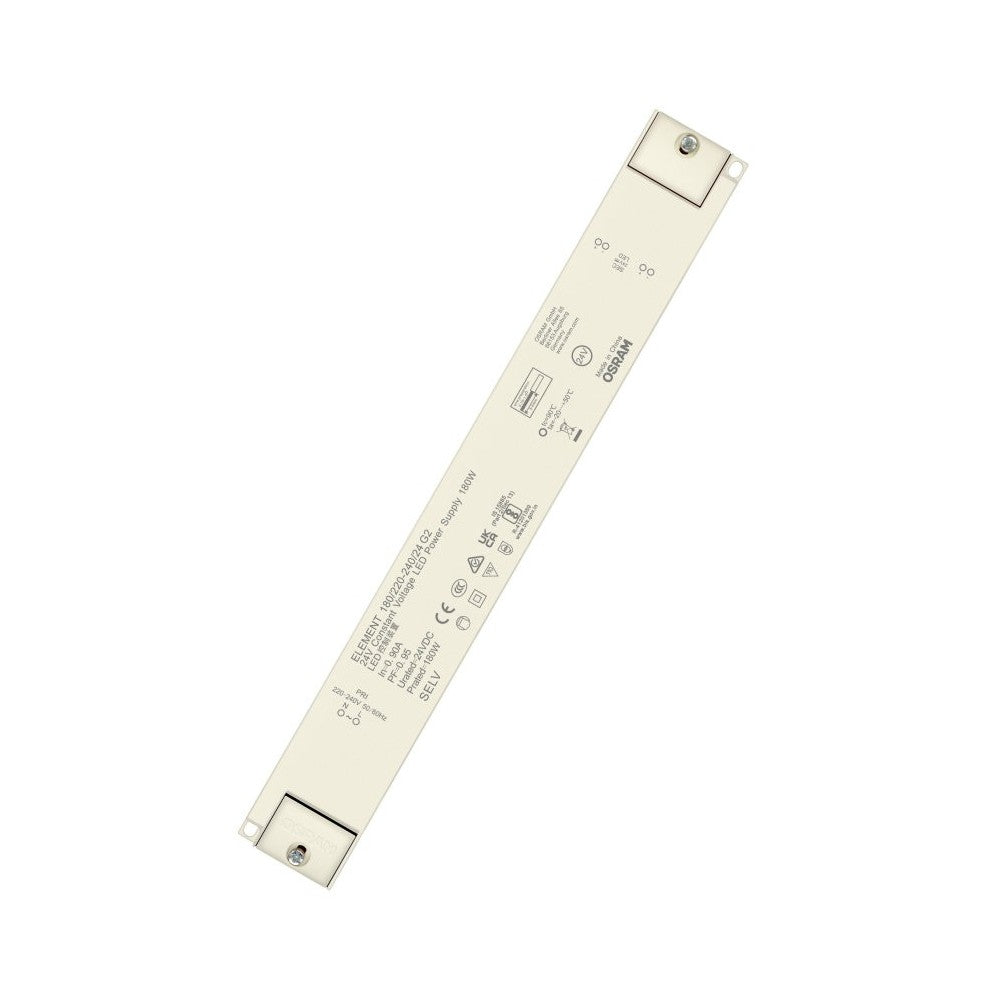 Osram 180W Strømforsyning - 24V DC, 7,5A, IP20 indendørs, Input: 230V, Output: 24V