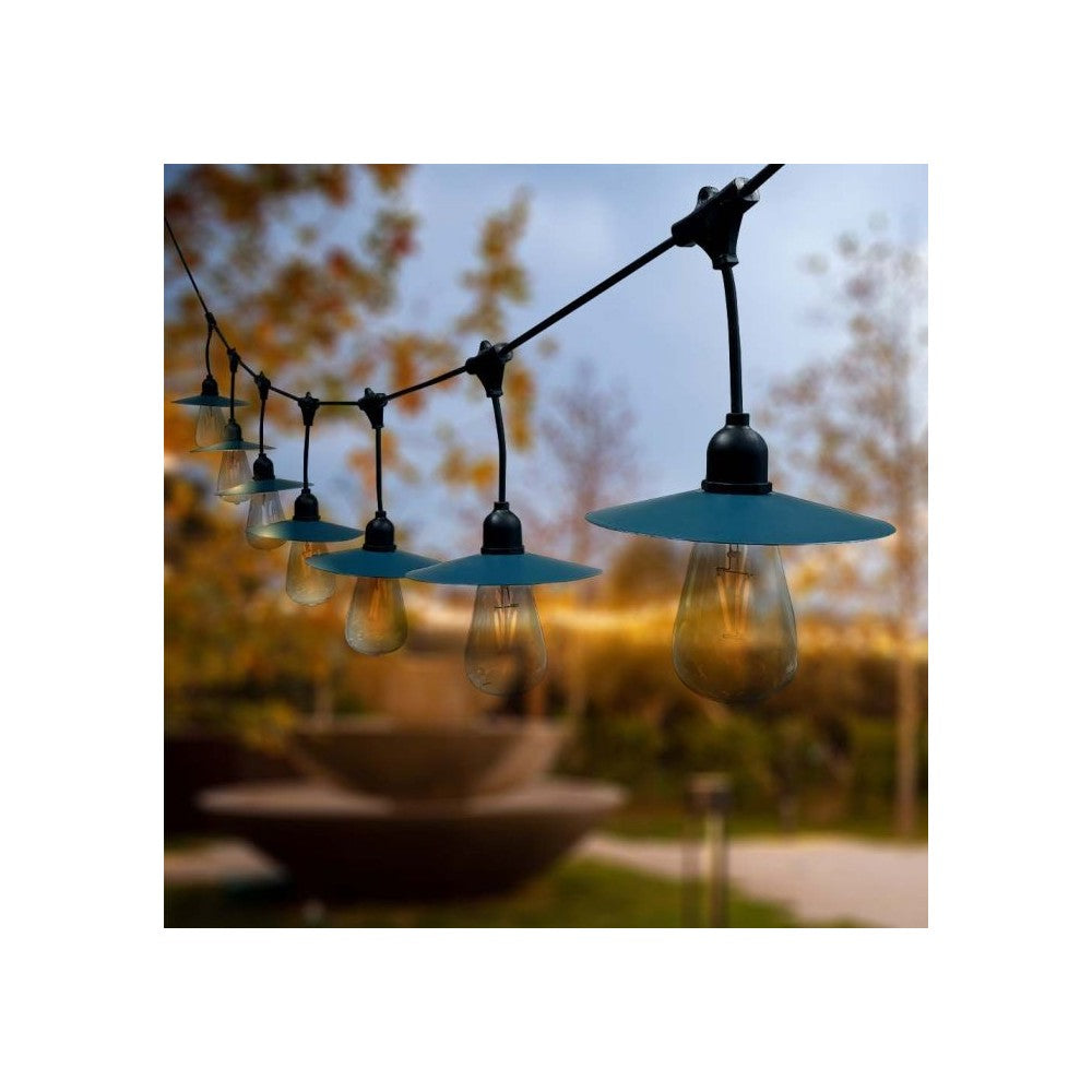 V-Tac Solcelle lyskæde med 15 stk. 0.2W pærer - 15 meter, IP44, inkl. lyskilde - 1,75W effekt, 50lm