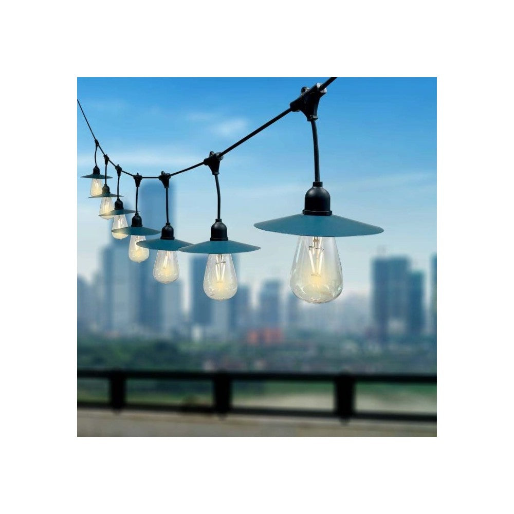 V-Tac Solcelle lyskæde med 15 stk. 0.2W pærer - 15 meter, IP44, inkl. lyskilde - 1,75W effekt, 50lm