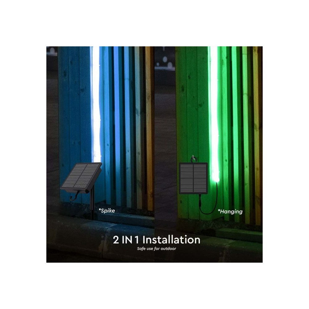 V-Tac 1.2W Solcelle LED RGB strip - 5 meter, fjernbetjening, IP67