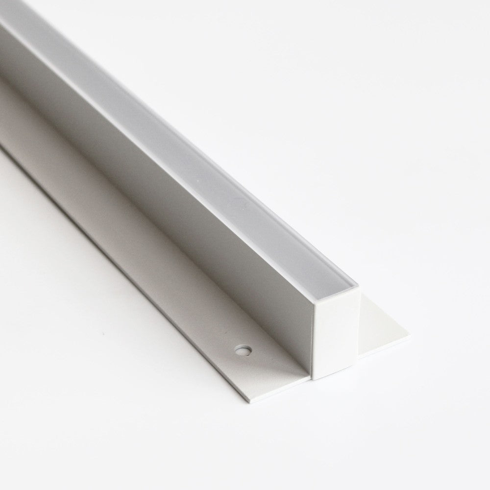 Troldtekt Skinne til LED strips - Planforsænket, 120 cm, Forlængbar