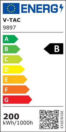 V-Tac 200W LED projektør - 185 lumen pr. watt, arbejdslampe, udendørs, vandtæt, højfarvegengivelse (RA70), 230V input