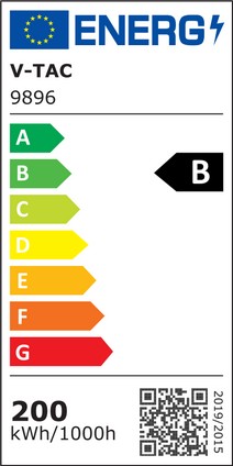 V-Tac 200W LED projektør - 185 lumen pr. watt, arbejdslampe, udendørs, vandtæt, højfarvegengivelse (RA70), 230V input