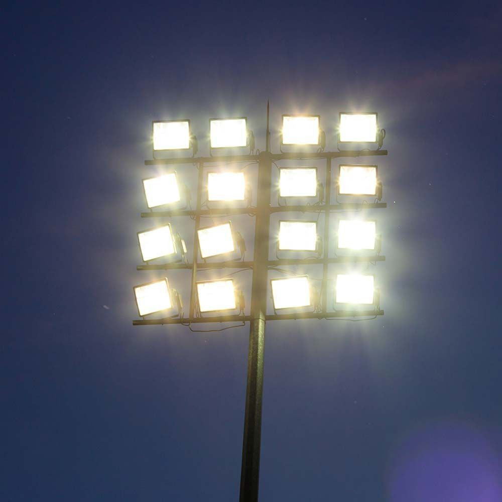 V-Tac 200W LED projektør - 185 lumen pr. watt, arbejdslampe, udendørs, vandtæt, højfarvegengivelse (RA70), 230V input
