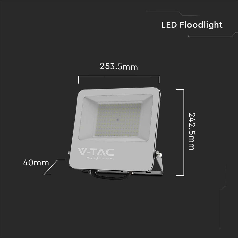 V-Tac 100W LED projektør - 160LM/W, arbejdslampe, udendørs, IP65