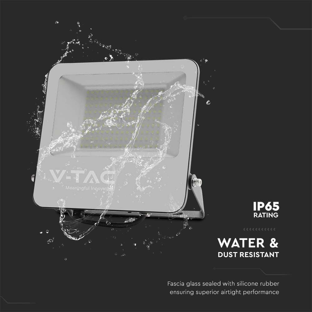V-Tac 100W LED projektør - 160LM/W, arbejdslampe, udendørs, IP65