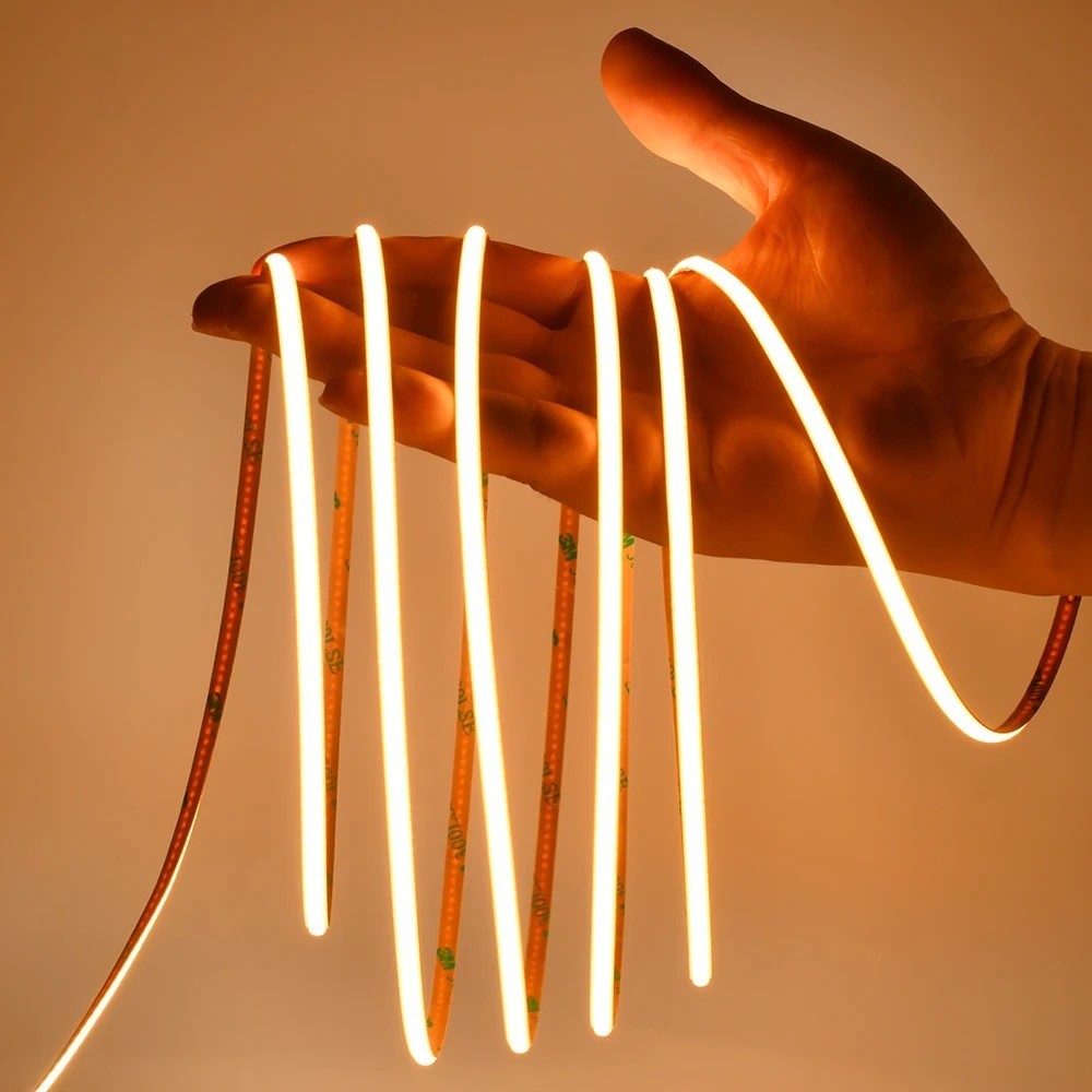 8W/m CCT COB-LED strip til 120 cm profil - 115 cm, IP20, 608 LED pr. meter, 5mm bred, 24V, RA97