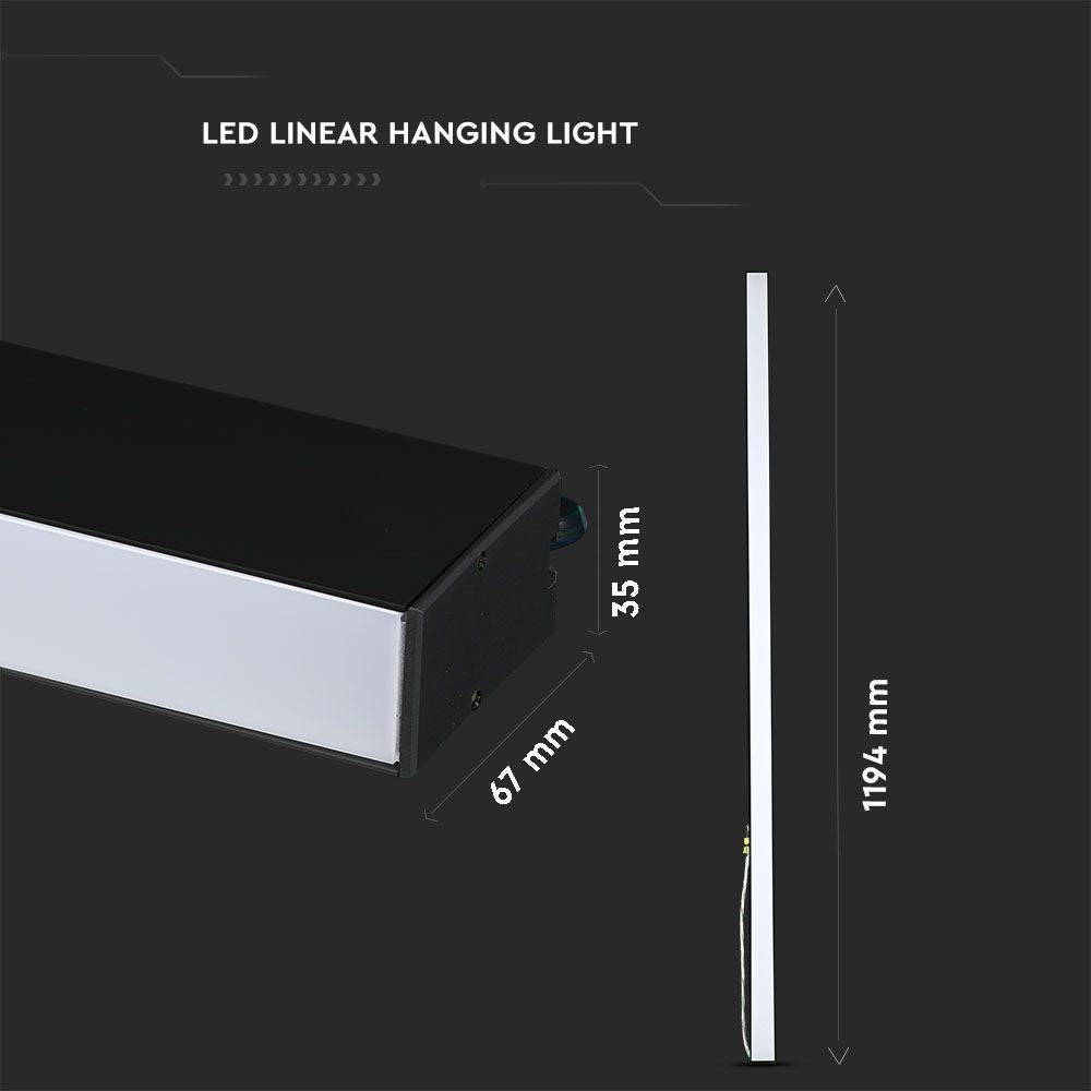 V-Tac 40W LED nedhængt loftarmatur inkl. lyskilde - 120cm, Samsung LED chip, 230V, 5 års garanti