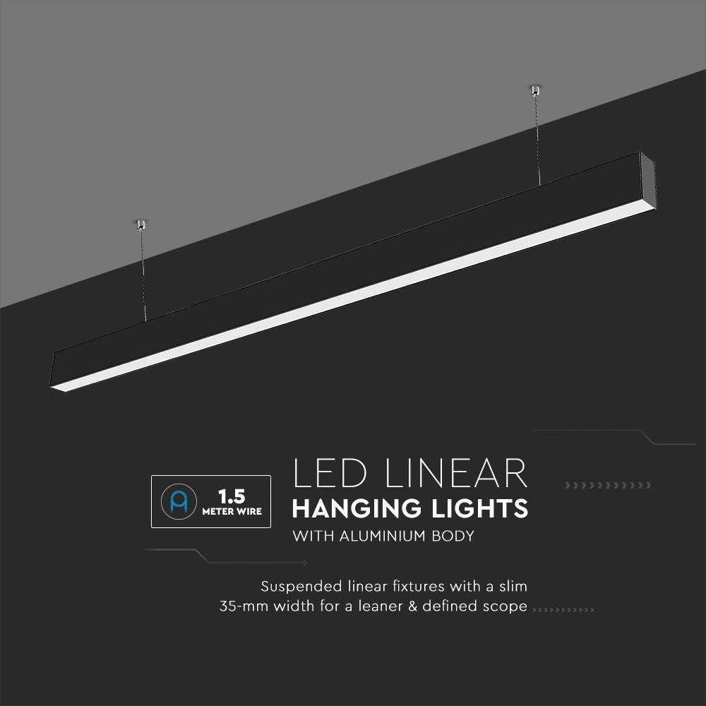 V-Tac 40W LED nedhængt loftarmatur inkl. lyskilde - 120cm, Samsung LED chip, 230V, 5 års garanti