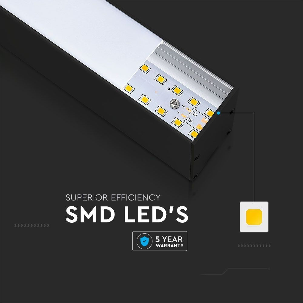 V-Tac 40W LED nedhængt loftarmatur inkl. lyskilde - 120cm, Samsung LED chip, 230V, 5 års garanti