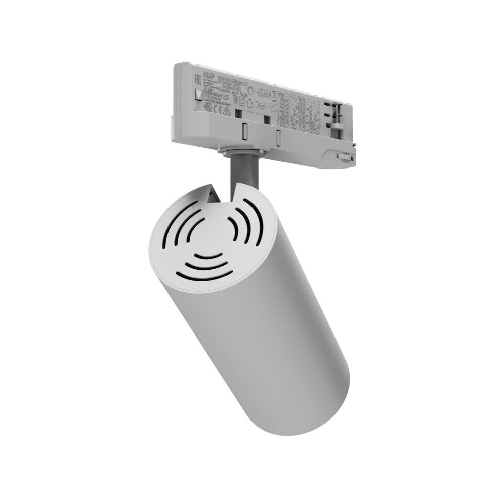 Spectrum hvid skinnespot - To spredningsgrader, RA90, 3-faset, 15/50W, 230V, 1500/2500lm, RA90.