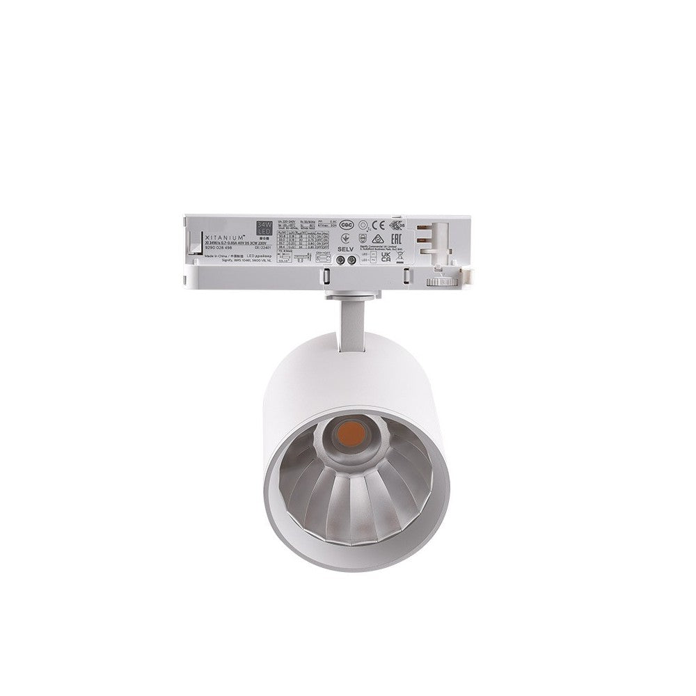 LEDlife 30W hvid skinnespot - 175 lm/W, RA 90, 38 grader, dæmpbar, 3-faset