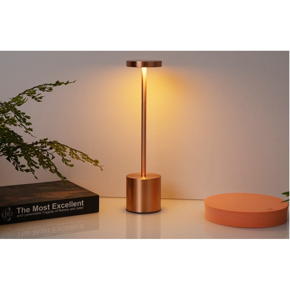 Kobber LED bordlampe - Opladelig, Touch-dæmpbar, CCT, IP54 - Inde/Ude - 3W, 300lm, RA80