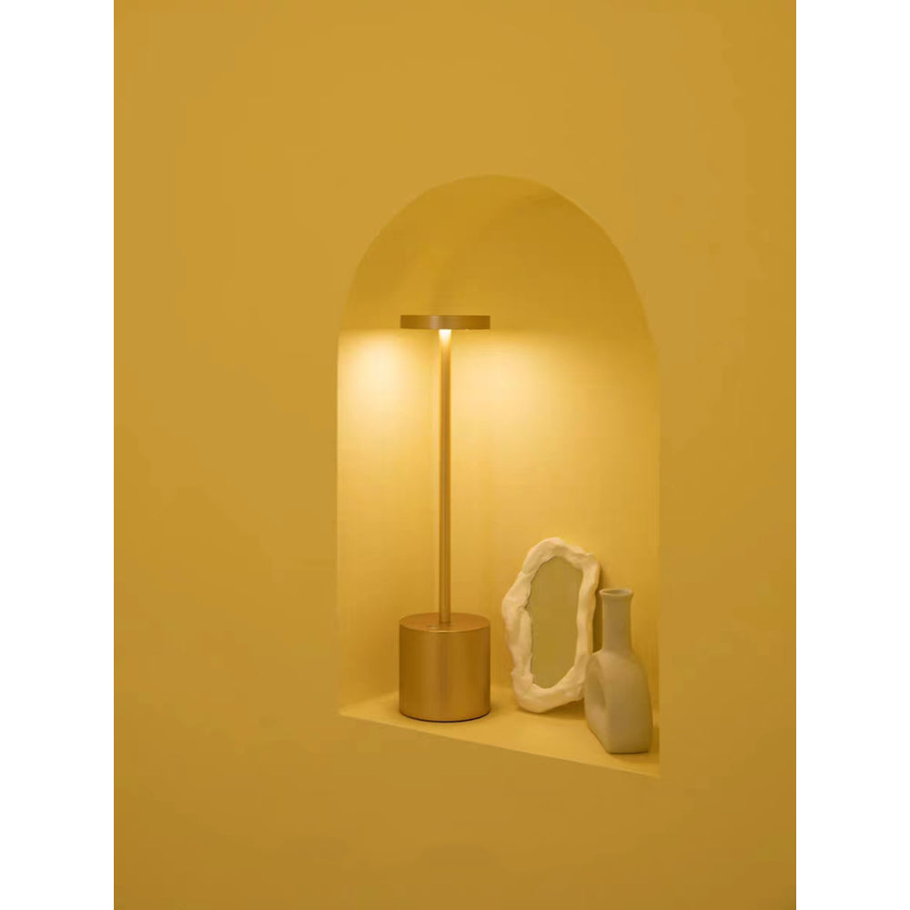 Kobber LED bordlampe - Opladelig, Touch-dæmpbar, CCT, IP54 - Inde/Ude - 3W, 300lm, RA80