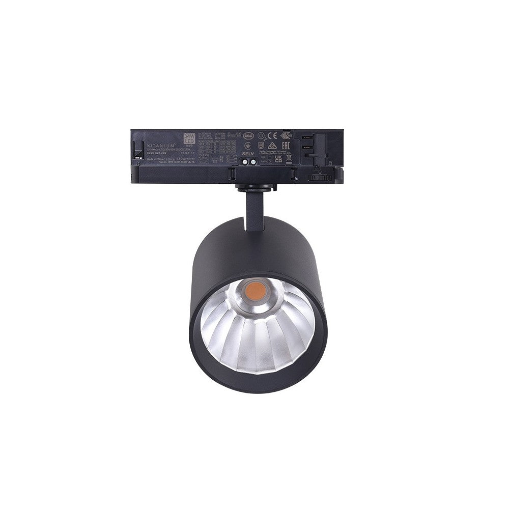 LEDlife 30W sort skinnespot med høj farvegengivelse (RA 90) og effektivitet (175 lm/W)