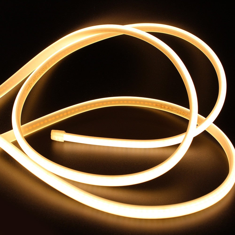 Vandtæt Neon COB strip - 230V, IP67, 288 LED, 11,5W/m, kan klippes hver 10cm