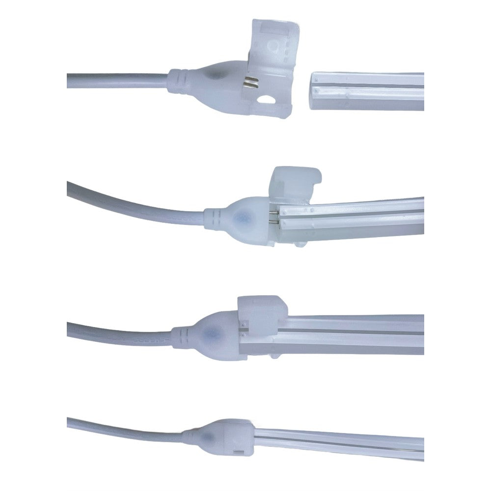 Flicker Free Stik til 230V LED Strip Neon COB - Inkl. Endeprop