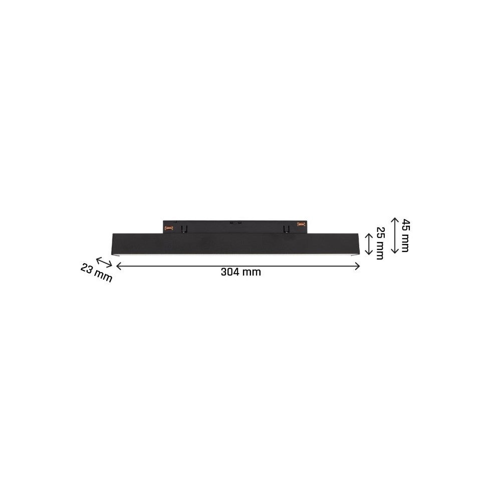 Sort Spectrum SHIFT lysskinne 8W - RA90, 100 grader, 980lm, 48V input