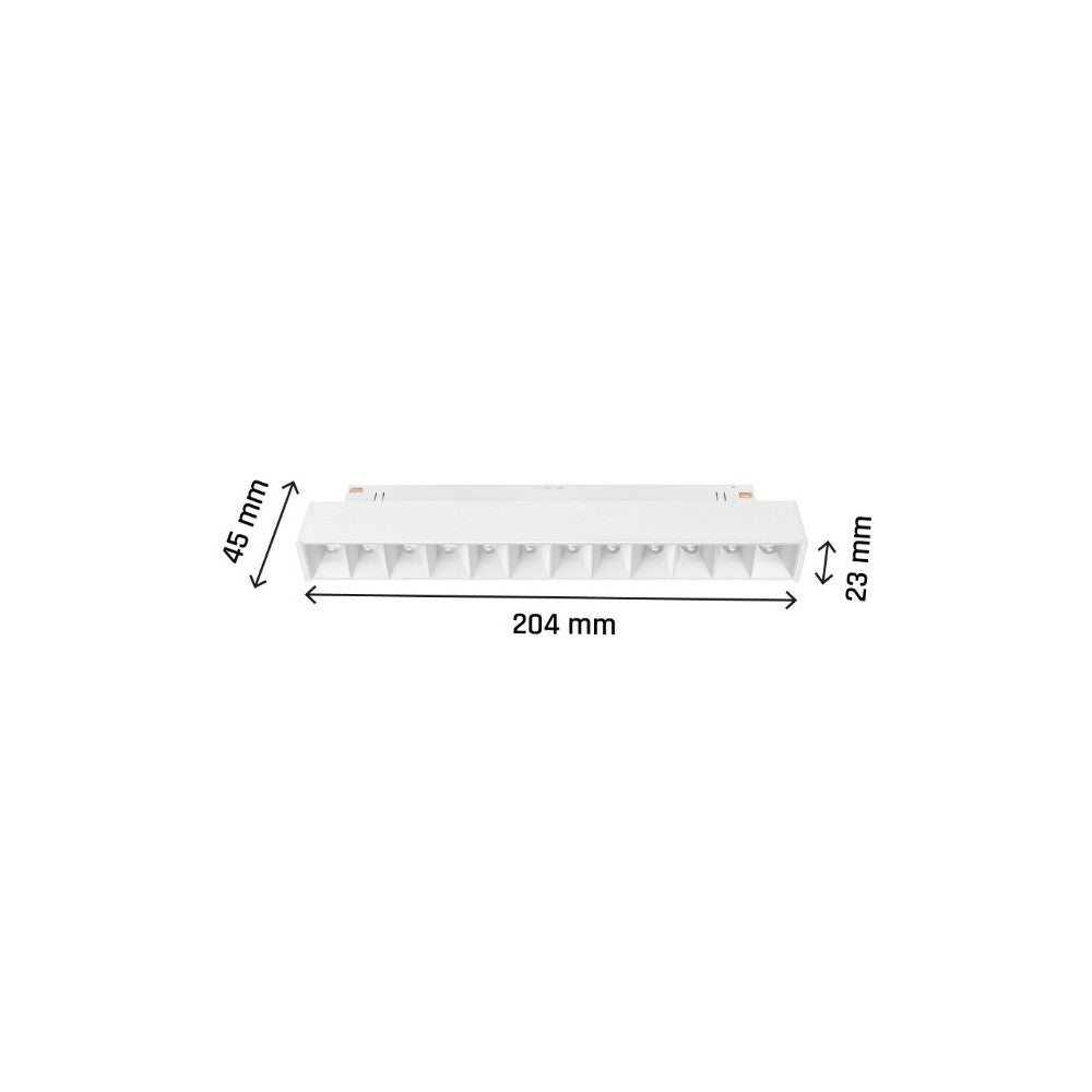 Spectrum SHIFT Grid 12W - Hvid, RA90, 35 grader, UGR19 - 12V LED loftlampe, 1200lm, høj farvegengivelse, lav blænding