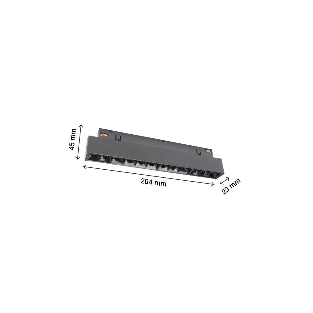 Spectrum SHIFT Grid 12W - Sort, RA90, 35 grader, UGR19 LED Loftslampe 1200lm, 48V input