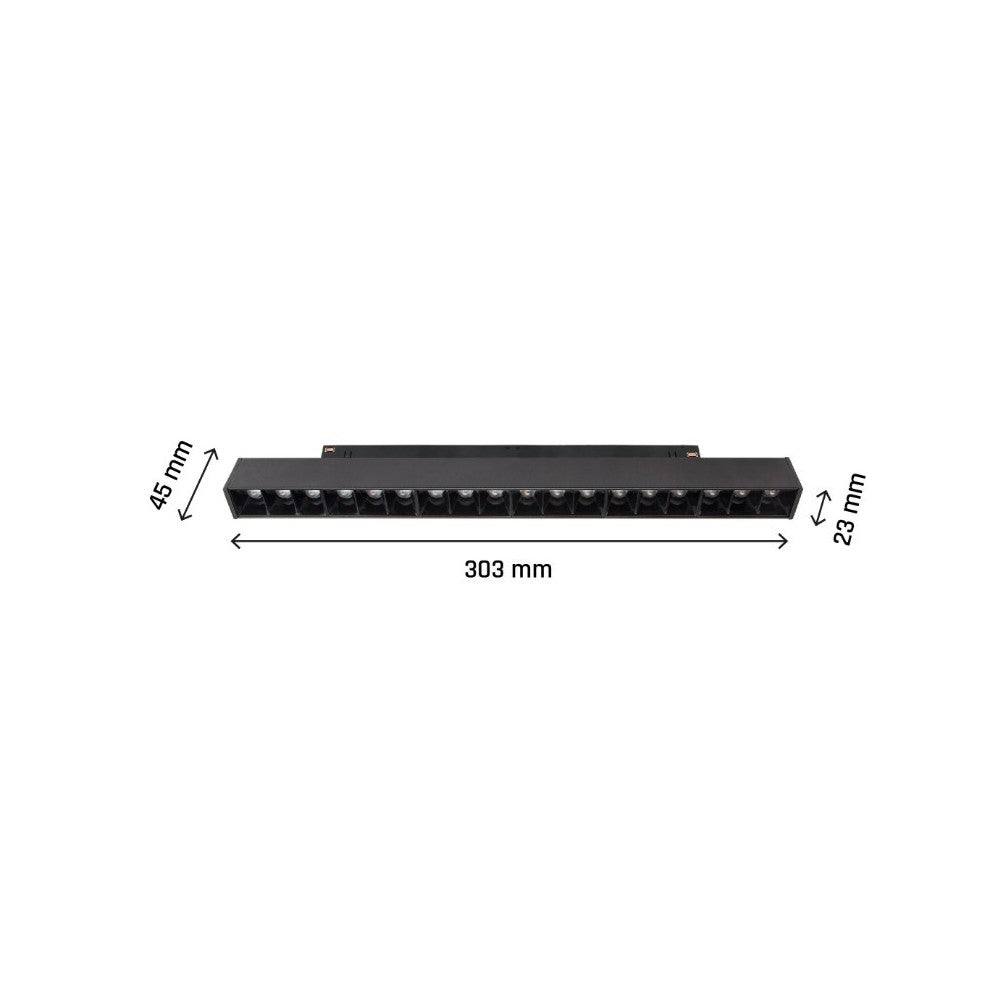 Spectrum SHIFT Grid 17W - Sort, RA90, 35°, UGR19, 1700lm, 48V