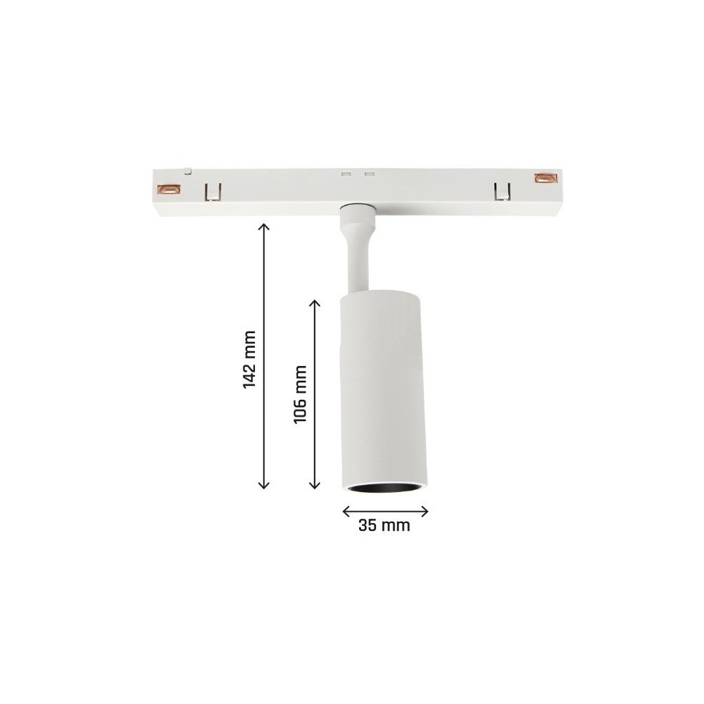 Spectrum SHIFT skinnespot 6W - Hvid, RA90, 24 grader (48V, 555lm)