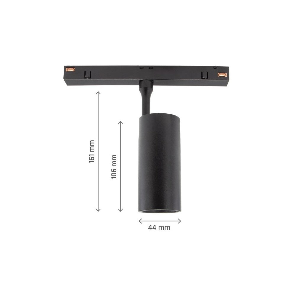 Spectrum SHIFT Skinneplet 10W - Sort, RA90, 24 grader