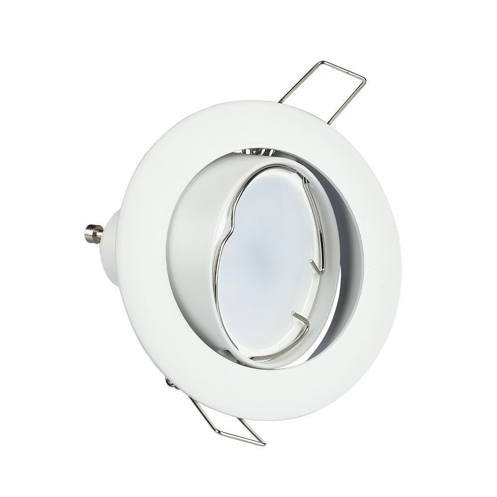 Downlight kit uden lyskilde - Hul: Ø7,4 cm, Mål: Ø8,2 cm, Hvid, vælg MR16 eller GU10 fatning