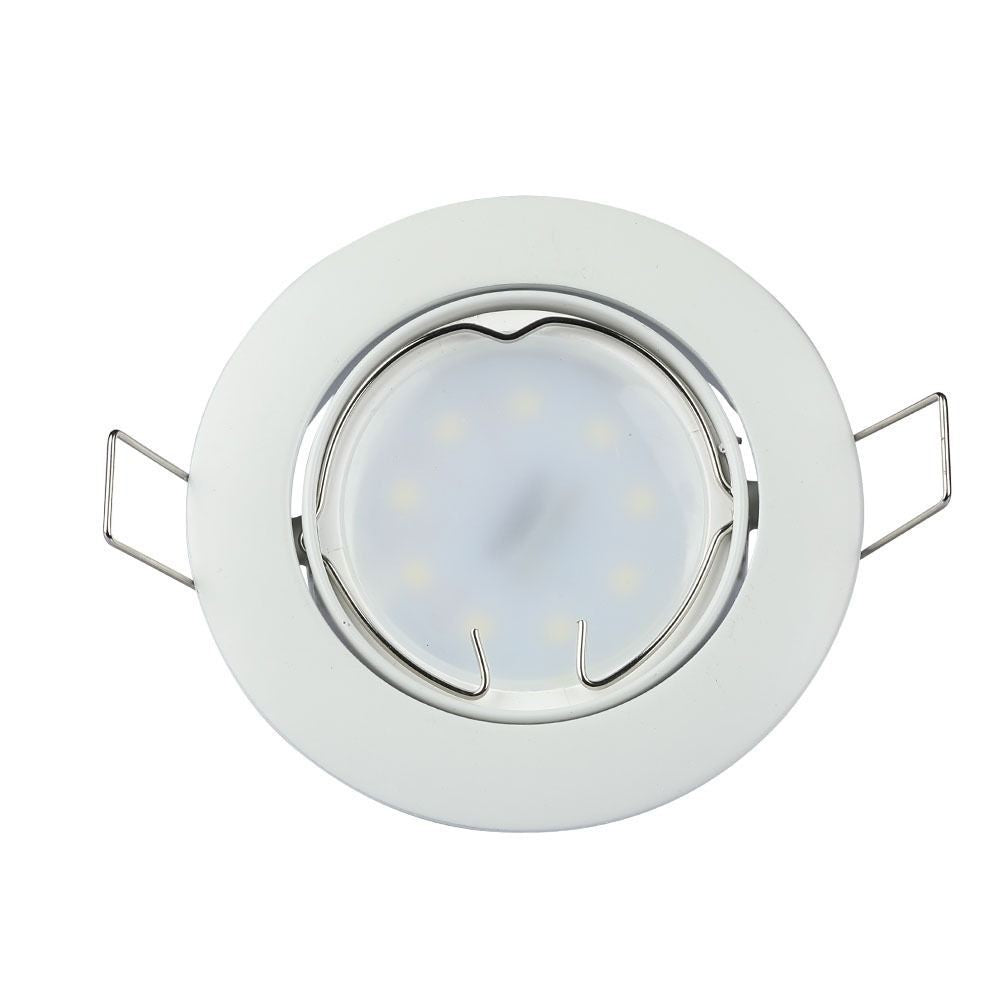 Downlight kit uden lyskilde - Hul: Ø7,4 cm, Mål: Ø8,2 cm, Hvid, vælg MR16 eller GU10 fatning