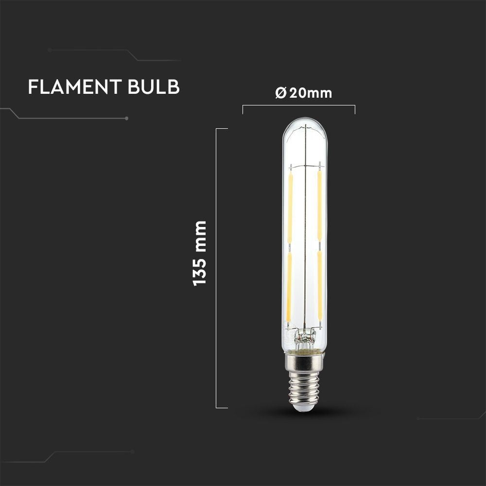 V-Tac 4W LED kertepære - T20, Kultråd, E14, 400lm, RA80