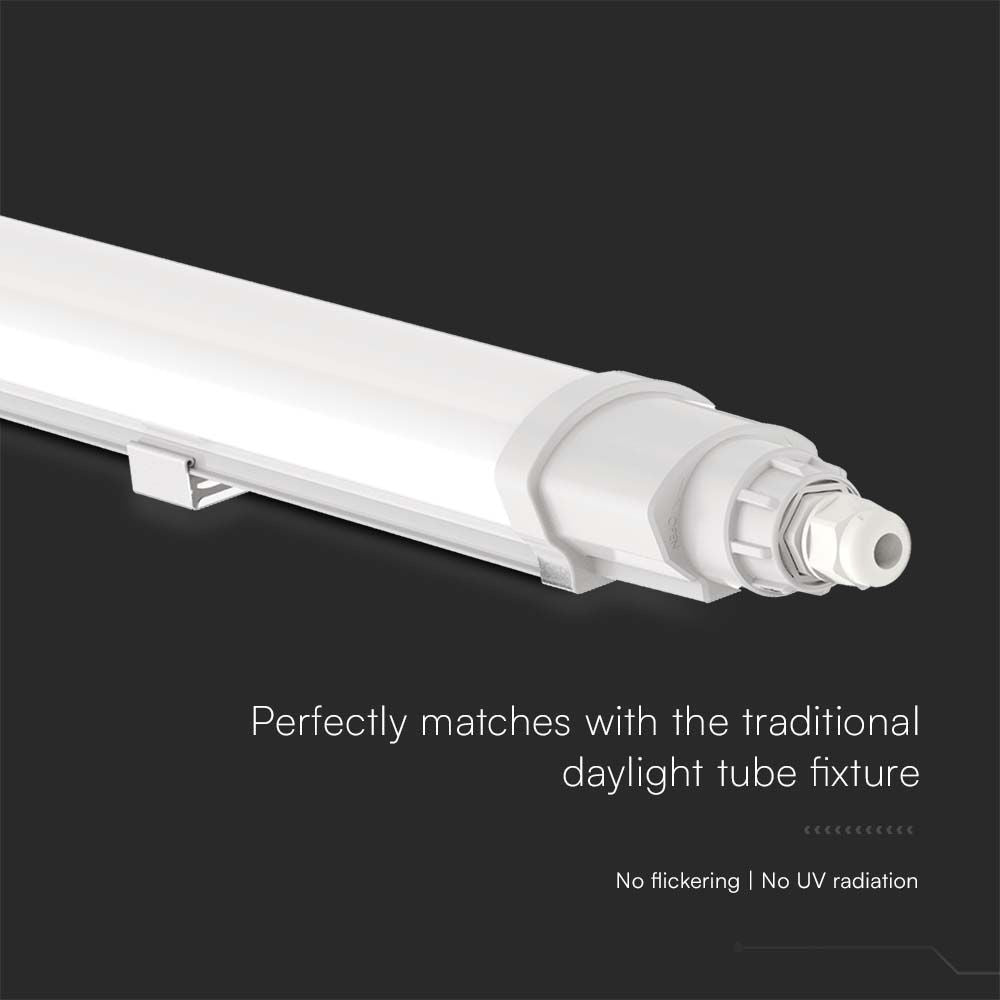 V-Tac Vandtæt LED armatur - 36W, 120 cm, IP65, 230V, 3900lm