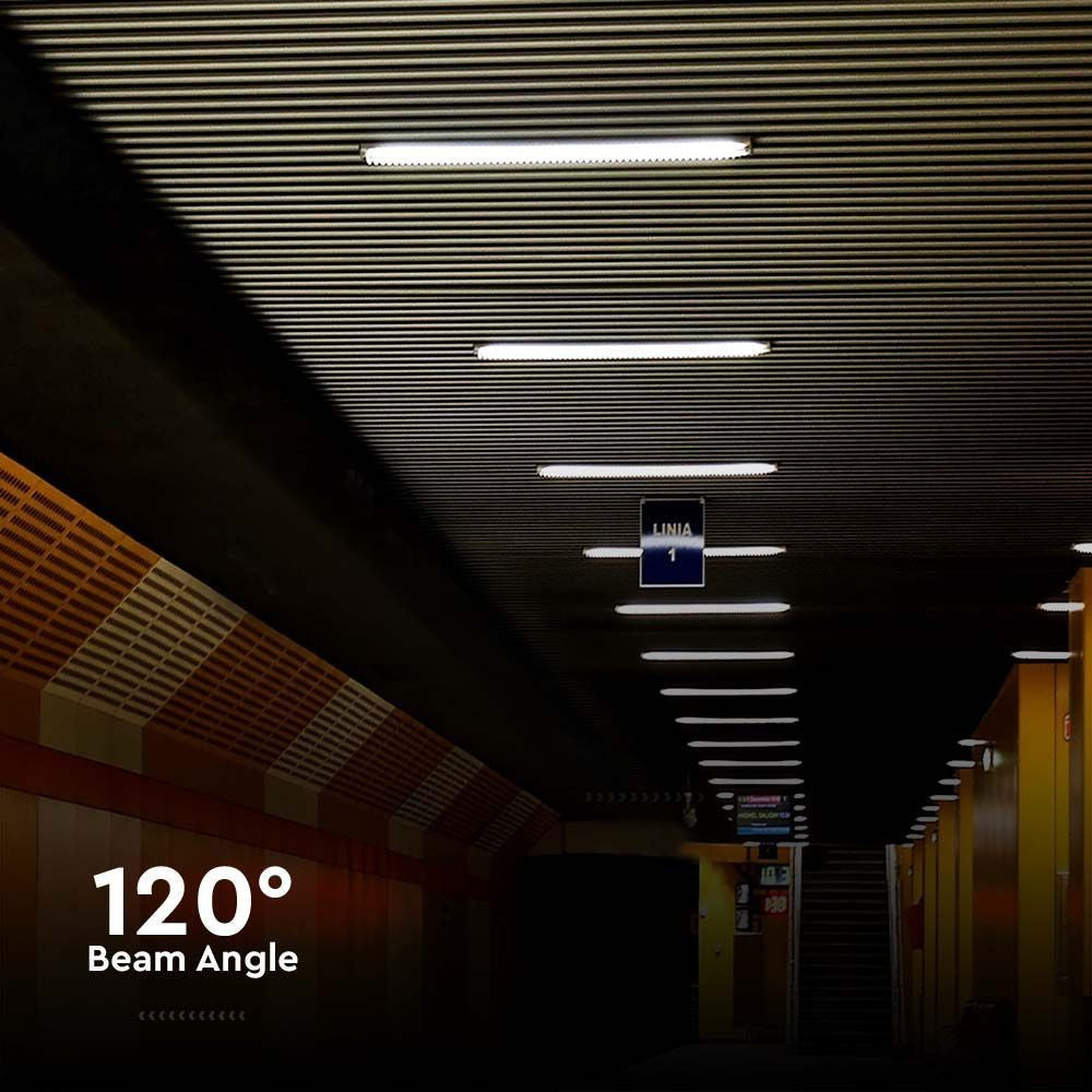 V-Tac Vandtæt LED armatur - 36W, 120 cm, IP65, 230V, 3900lm